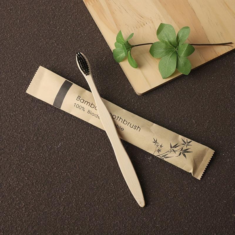 10pcs Adult Colorful Bamboo Toothbrush Set Soft Bristle