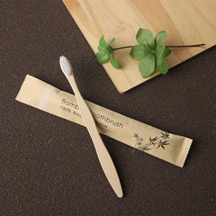 10pcs Adult Colorful Bamboo Toothbrush Set Soft Bristle