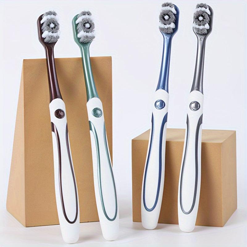 4pcs Adult Toothbrush Set Hard Bristle Lightweight and Portable