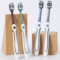 4pcs Adult Toothbrush Set Hard Bristle Lightweight and Portable