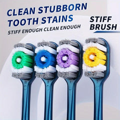 4pcs Adult Toothbrush Set Hard Bristle Lightweight and Portable