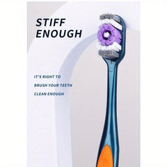 4pcs Adult Toothbrush Set Hard Bristle Lightweight and Portable