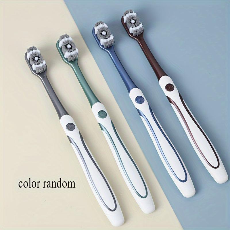 4pcs Adult Toothbrush Set Hard Bristle Lightweight and Portable