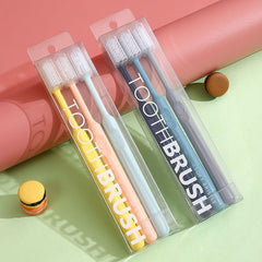 3pcs Soft Bristle Toothbrush Pack, Candy Colors, Home & Travel, Cover