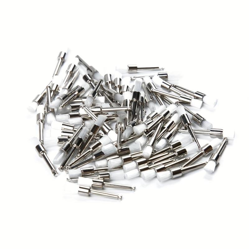 100pcs Dental Prophy Cup Brush Nylon Latch Flat