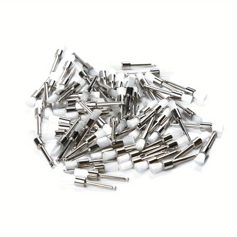 100pcs Dental Prophy Cup Brush Nylon Latch Flat