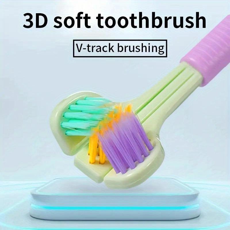 3-sided Toothbrush Soft Bristles Adults U-shaped