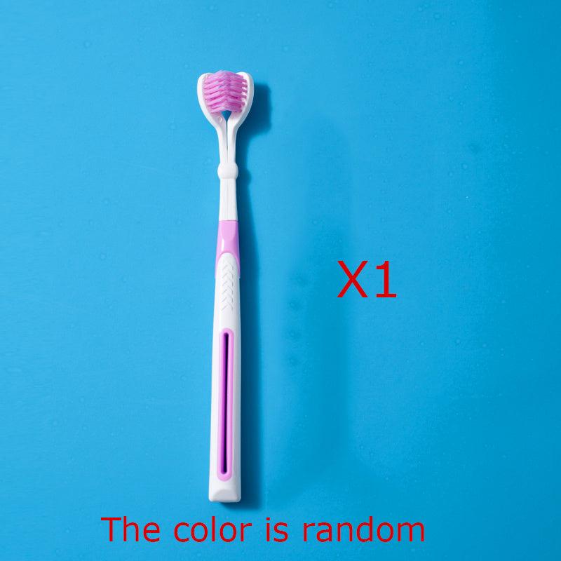 3-sided Toothbrush Soft Bristles Adults U-shaped