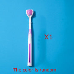 3-sided Toothbrush Soft Bristles Adults U-shaped