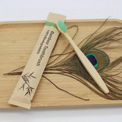 10pcs Bamboo Biodegradable Soft Bristle Toothbrushes