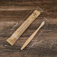 10pcs Bamboo Biodegradable Soft Bristle Toothbrushes