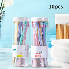 10pcs High-end Tongue Coating Toothbrush Soft Fur Wide Head Household Cleaner