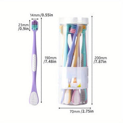 10pcs High-end Tongue Coating Toothbrush Soft Fur Wide Head Household Cleaner