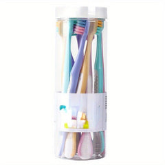 10pcs High-end Tongue Coating Toothbrush Soft Fur Wide Head Household Cleaner