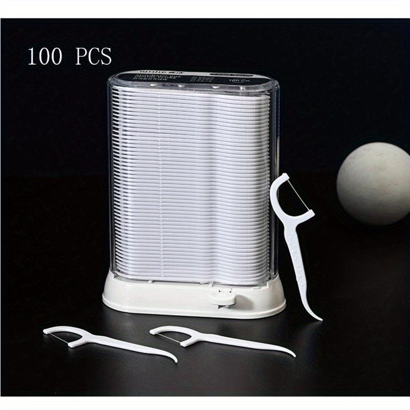 100pcs Bamboo Charcoal Dental Floss in Automatic Box