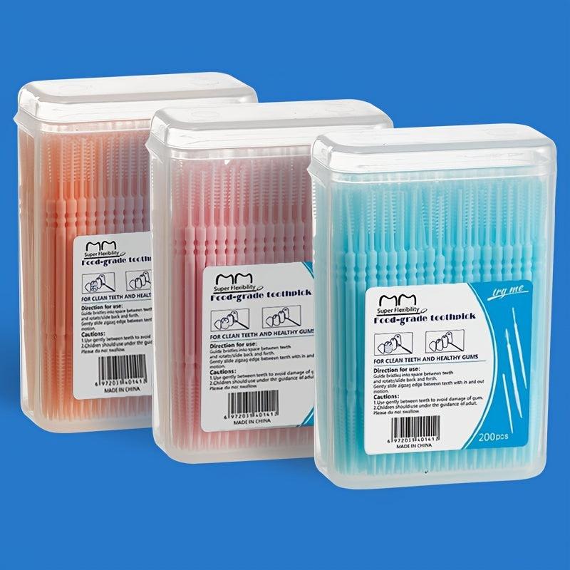 200 Pcs Dental Care Toothpick Floss - Oral Hygiene