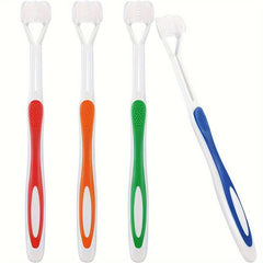 3-Sided Toothbrush for Kids Autism Sensory Bristle Travel Teeth Gum Care