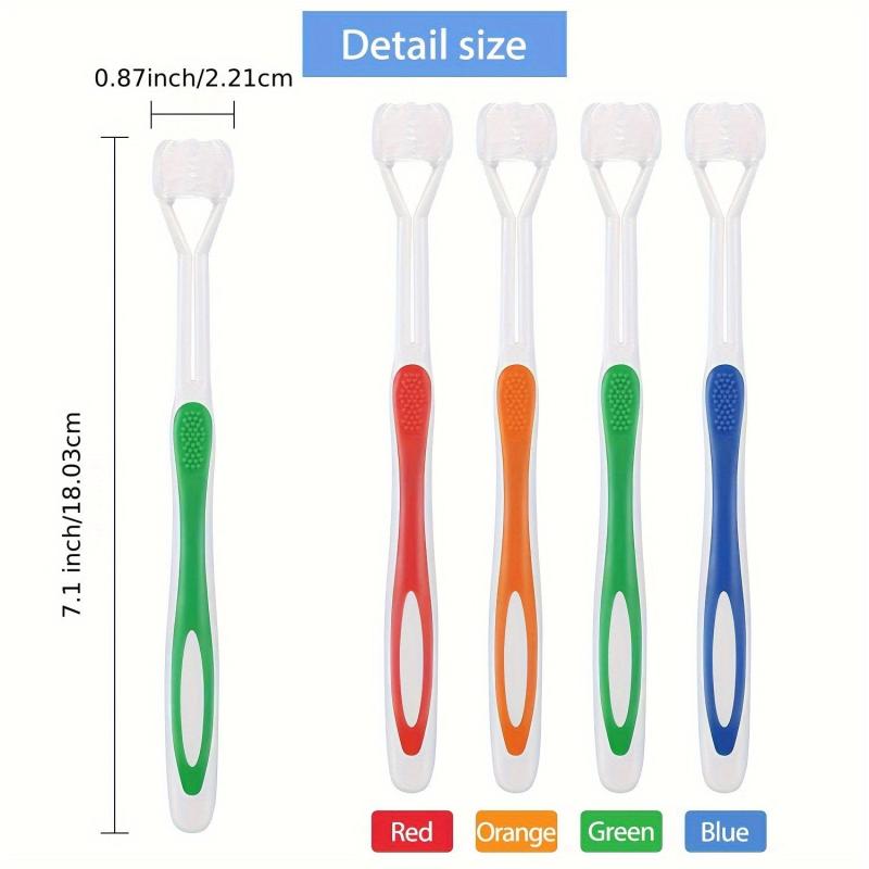 3-Sided Toothbrush for Kids Autism Sensory Bristle Travel Teeth Gum Care