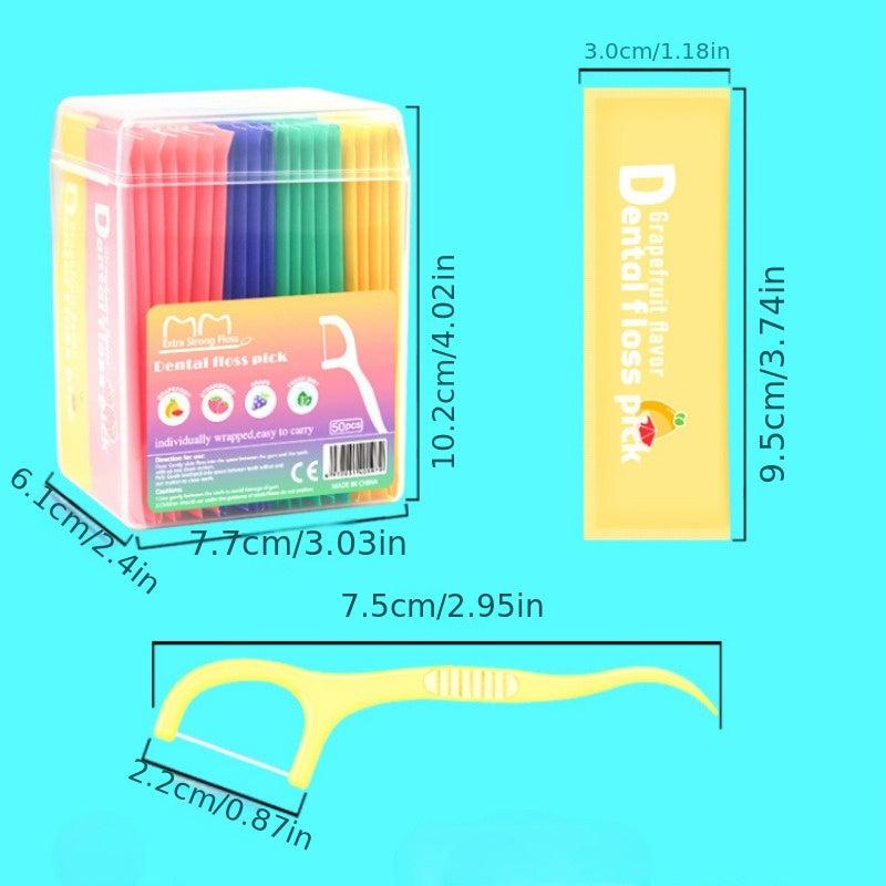 Colorful Fruit Dental Floss & Toothpicks Pack