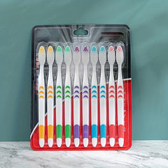 10pcs Double Ultra Soft Toothbrush Charcoal Nano Dental Teeth Brush