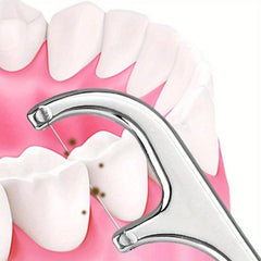 7pcs Stainless Steel Toothpicks Dental Floss Tube Oral Care Set