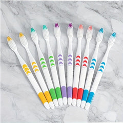 10pcs Ultra Soft Bamboo Charcoal Toothbrushes
