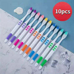 10pcs Ultra Soft Bamboo Charcoal Toothbrushes