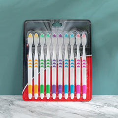 10pcs Ultra Soft Bamboo Charcoal Toothbrushes