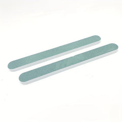 10Pcs Wenwan Manicure Polishing Files & Silvery Sticks Green Strips