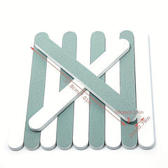10Pcs Wenwan Manicure Polishing Files & Silvery Sticks Green Strips