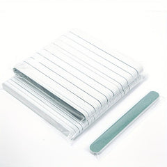 10Pcs Wenwan Manicure Polishing Files & Silvery Sticks Green Strips
