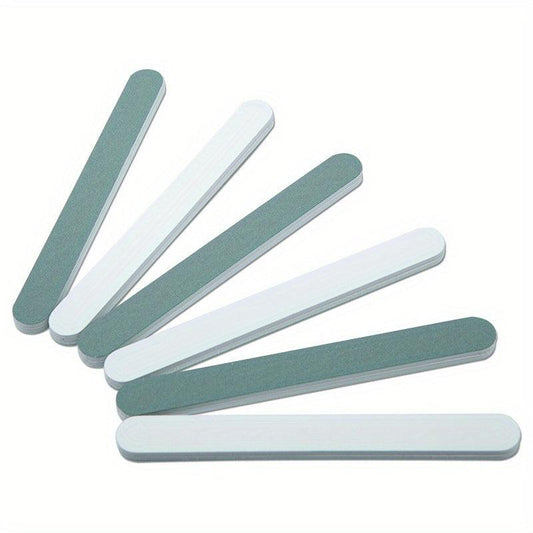 10Pcs Wenwan Manicure Polishing Files & Silvery Sticks Green Strips