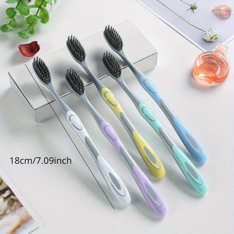 5pcs Soft Bristle Toothbrush Set Bamboo Charcoal