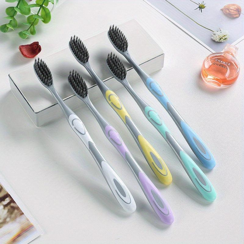 5pcs Soft Bristle Toothbrush Set Bamboo Charcoal