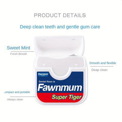Micro Wax Mint Dental Floss Roll 50M