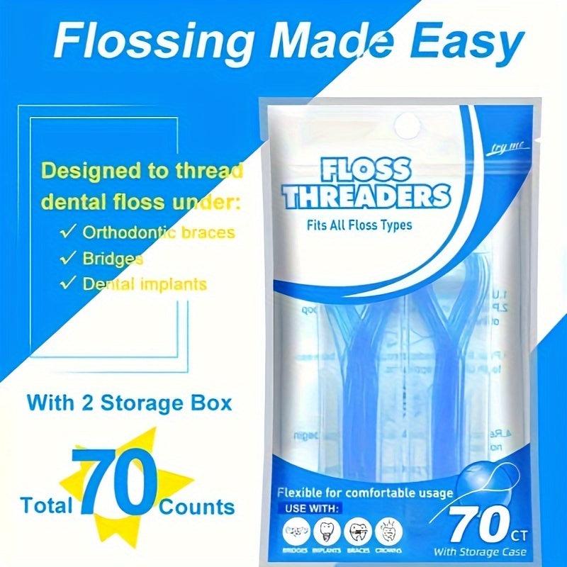Orthodontic Dental Floss Lead Device for Braces Bridges Implants