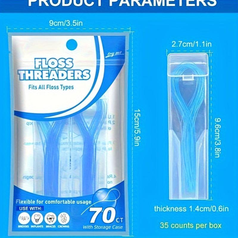 Orthodontic Dental Floss Lead Device for Braces Bridges Implants