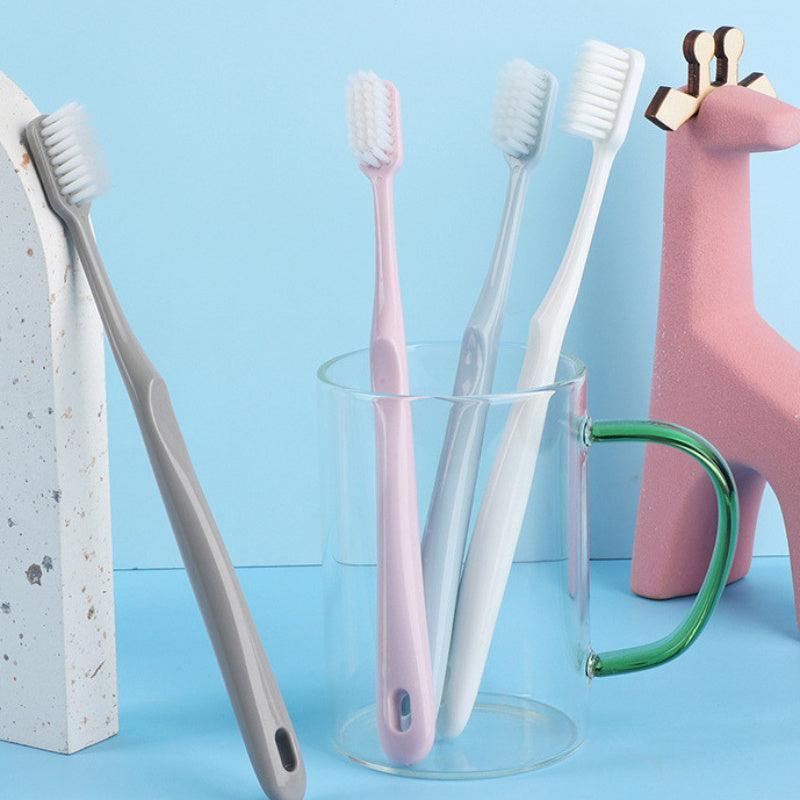 4pcs Macaroon Adult Soft Bristle Toothbrush Family Set