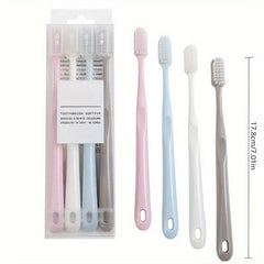 4pcs Macaroon Adult Soft Bristle Toothbrush Family Set