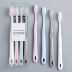 4pcs Macaroon Adult Soft Bristle Toothbrush Family Set