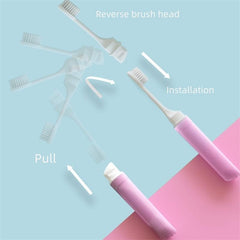 1pc Mini Handle Toothbrush Foldable Travel Size Oral Care Individually Wrapped