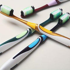 6pcs Medium Hard Hair Toothbrush 6 Independent Packs Adult Family Pack