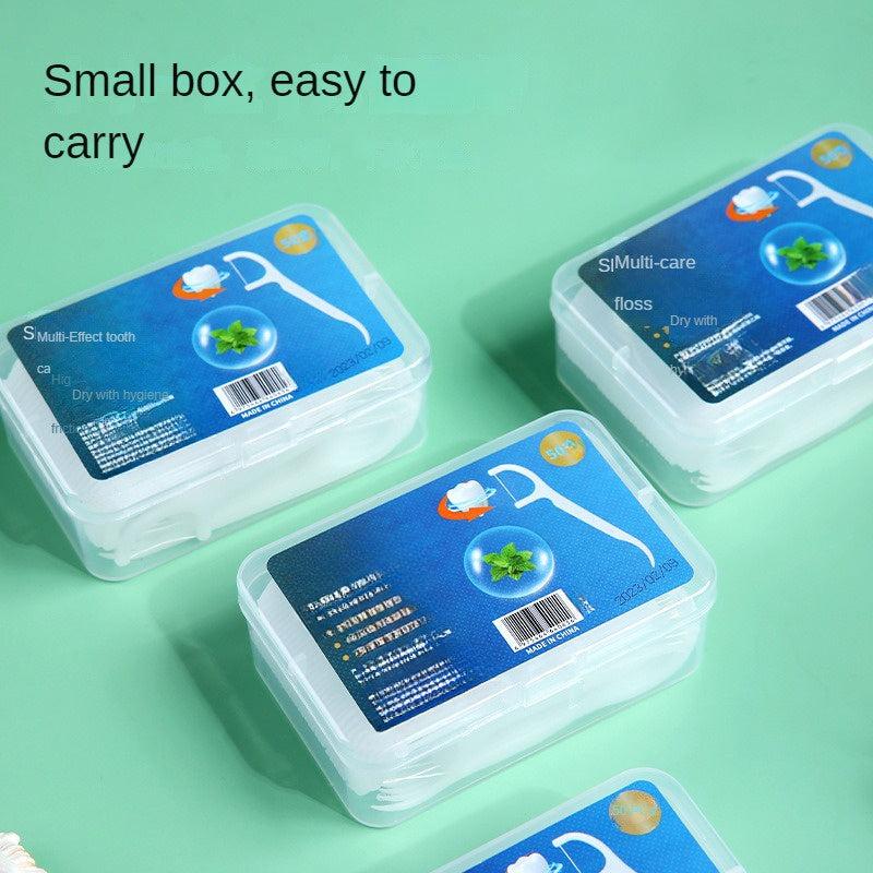 Disposable Dental Floss Stick Ultra Fine Boxed Toothpick Care Adult Cleaning