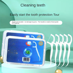 Disposable Dental Floss Stick Ultra Fine Boxed Toothpick Care Adult Cleaning