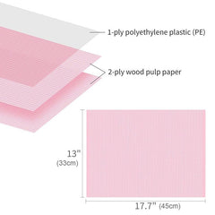 20pcs Disposable Dental Bibs 33x45.3cmx45 3 Ply Waterproof Tattoo Bib Sheet