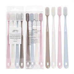 4pcs Silicone Nano Toothbrush Adult Soft Oral Care Cleaning Tool