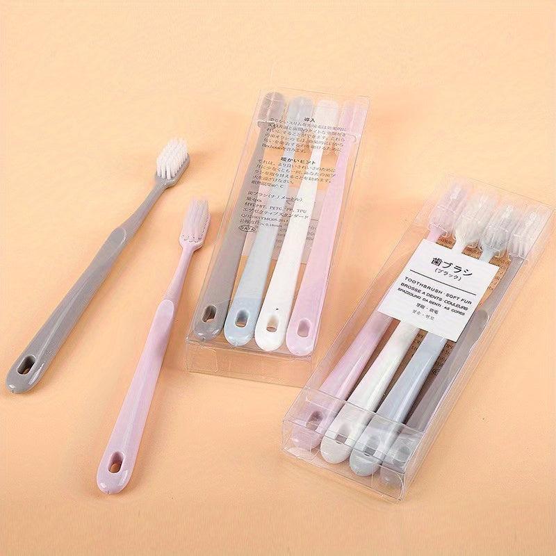 4pcs Silicone Nano Toothbrush Adult Soft Oral Care Cleaning Tool