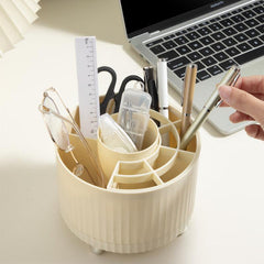 DIY Plastic Rotary Pen Container Office Desk Stationery Storage Box