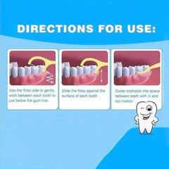 50pcs Ultra Thin Disposable Dental Floss Picks Fruit Flavored Toothpicks