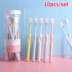 10pcs Candy Bucket Toothbrush Soft Bristled Couple Toothbrush